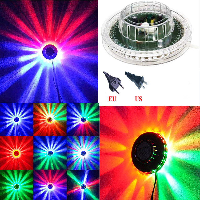 Angelila LED Stage Light Disco Sunflower Effect Lamp 8W Mini Led Flash DJ KTV Home Bar Party Lights
